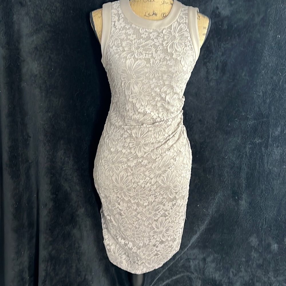 Calvin Klein nude lace overlay Mini